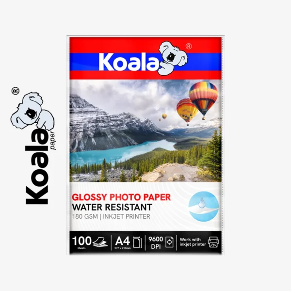 KO-0003 Papel Fotográfico Brillante 180 GSM A4 – 100 Hojas