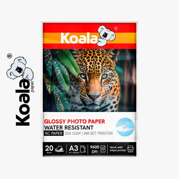 KO-0014 Papel Fotográfico Brillante RC 260 GSM A3 – 20 Hojas