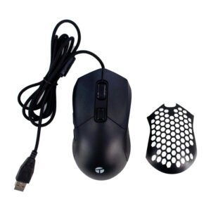 Mouse gamer TEROS TE-1232G, DPI hasta 7200, RGB, 7 botones, óptico, negro